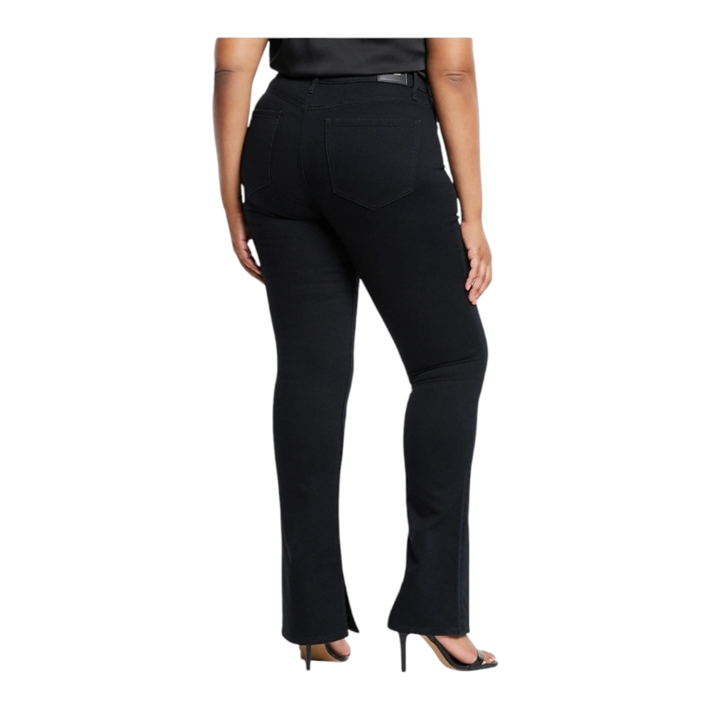 Express Skyscraper Mid Rise Jeans Womens 2R Double Black Denim Pants - Picture 7 of 9